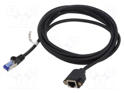 Extender RJ45; S/FTP; 6a; CCA; LSZH,PVC; black; 5m; Cores: 8