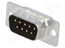 D-Sub; PIN: 9; plug; male; turned contacts; soldering; for cable