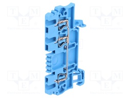 Splice terminal: rail; 1.5mm2; ways: 1; terminals: 3; blue; wemid