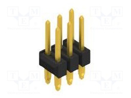 Connector: pin strips; pin header; male; PIN: 6; 2.54mm; THT; 2x3