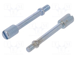 Screw for D-Sub connectors; UNC4-40; Thread len: 5.2mm