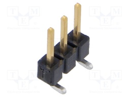 Connector: pin strips; male; PIN: 3; 2.54mm; gold-plated; SMT