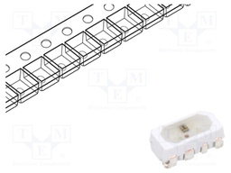 Programmable LED; SMD; 4020,PLCC4; RGB; 4x2x1.5mm; 4.5÷5.5V; 12mA