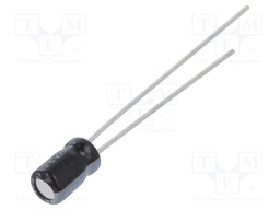 Capacitor: electrolytic; THT; 2.2uF; 35VDC; Ø3x5mm; Pitch: 1mm; ±20%