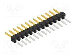 Connector: pin strips; pin header; male; PIN: 13; 2.54mm; SMT; 1x13
