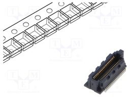 Connector: PCB to PCB; female; PIN: 20; 0.4mm; SS4; gold-plated; SMT