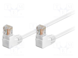 Patch cord; U/UTP; 5e; stranded; CCA; PVC; white; 5m; 26AWG