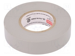 Tape: electrical insulating; W: 19mm; L: 20m; D: 0.18mm; grey; rubber