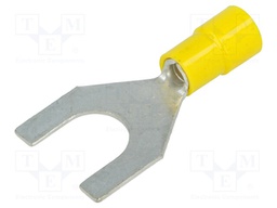 Fork terminal; M10; Ø: 10.5mm; 4÷6mm2; crimped; for cable; tinned