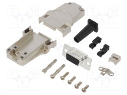 D-Sub HD; PIN: 15; female; shielded,with strain relief; straight