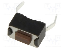 Microswitch TACT; SPST-NO; Pos: 2; 0.05A/12VDC; THT; none; 1.6N