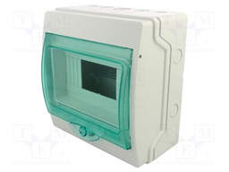 Enclosure: for modular components; IP65; light grey; No.of mod: 8