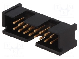 Socket; IDC; male; PIN: 16; straight; THT; gold-plated; 2.54mm