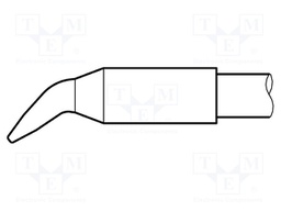 Tip; bent chisel; 1.2x0.7mm; longlife