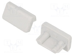 Cap for LED profiles; grey; ABS; Application: SLIM8