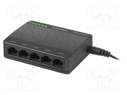 Switch Ethernet; PnP,LED status indicator; black; 1Gbps