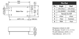 Converter: DC/DC; 60W; Uin: 18÷36V; 12VDC; Iout: 5000mA; 2"x1"; 33g