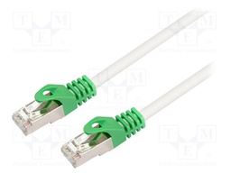 Patch cord; S/FTP; 6; solid; Cu; LSZH; grey; Len: 3m; 27AWG