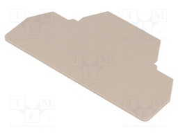 End/partition plate; Application: ZDK2.5; beige; Width: 1.5mm