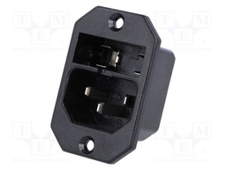 Connector: AC supply; socket; male; 10A; IEC 60320; 70°C