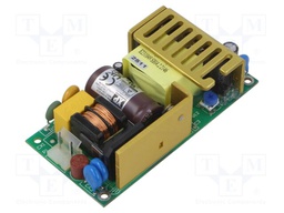 AC/DC Open Frame Power Supply (PSU), ITE, 1 Output, 60 W, 90V AC to 264V AC, Fixed