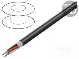 Wire; unshielded; Styrene Butadiene Rubber; black; 300V; 30m