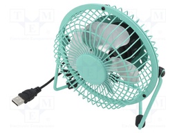 Fan: DC; 3W; 5V; Ø: 100mm; Len: 1m; 150x140x80mm; Plug: straight; metal