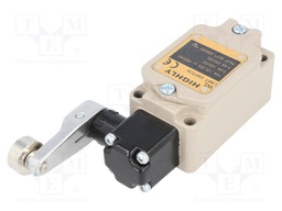 Limit switch; lever R 38mm, metal roller Ø17,5mm; NO + NC; 10A