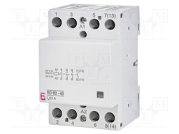 Contactor: 4-pole installation; 63A; 230VAC,230VDC; NO x4; RD
