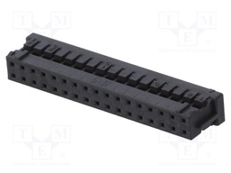 Plug; wire-board; female; DF11; 2mm; PIN: 34; w/o contacts; straight