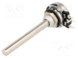 Potentiometer: shaft; single turn; 47kΩ; 200mW; THT; 6mm; metal