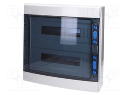 Enclosure: for modular components; IP65; white; No.of mod: 36