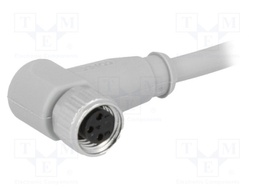 Connector: M8; 3m; female; PIN: 3; angled 90°; for cable; plug