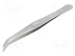 Tweezers; Tweezers len: 115mm; SMD; Blades: curved; Tipwidth: 2mm