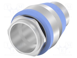 Straight terminal connector; Thread: metric; stainless steel