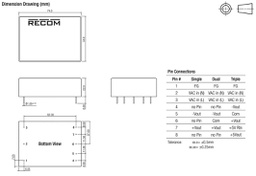 Converter: AC/DC; 15W; Uout: 24VDC; Iout: 625mA; 80%; Mounting: PCB