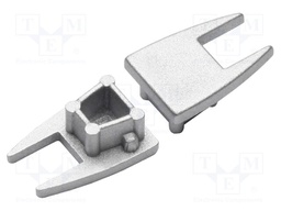 Cap for LED profiles; silver; ABS; Application: MICRO10