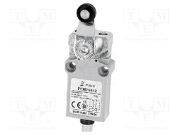 Limit switch; lever R 27mm, plastic roller Ø14mm; NO + NC; 5A