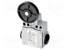 Limit switch; lever R 26,5mm, rubber roller Ø50mm; NO + NC; 10A