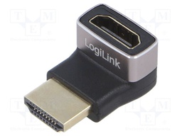 Adapter; HDMI socket 270°,HDMI plug; HDMI 2.1; black