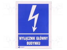 Safety sign; informative; W: 74mm; H: 105mm; FS