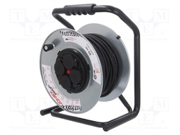 Extension lead; reel,with non-rotating sockets; Sockets: 4; 30m