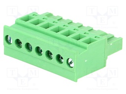 Pluggable terminal block; 5mm; ways: 7; angled; plug; female; 320V