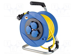 Extension lead; 3G1.5mm2; Sockets: 3; PVC; yellow; 25m; 16A; Action