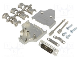 D-Sub; PIN: 15; plug; male; turned contacts; angled; soldering