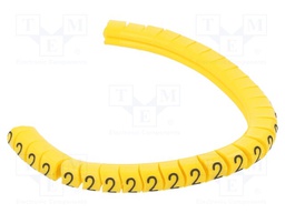 Markers for cables and wires; Label symbol: 2; 2.5÷5mm; PVC; PA
