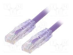 Patch cord; TX6A™ 10Gig,U/UTP; 6a; solid; Cu; PVC; violet; Len: 3m