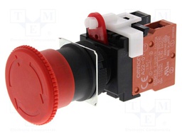 Switch: emergency stop; 22mm; none; mushroom; 40mm