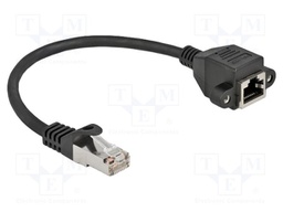 Extender Ethernet; S/FTP; Cat: 6a; RJ45 socket,RJ45 plug; 0.25m