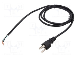 POWER CORD, 5-15P/FREE END, 1.83M, 10A